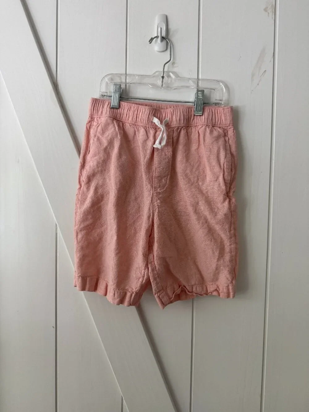 Boys Janie and Jack peach Coral Linen Summer Shorts size 12